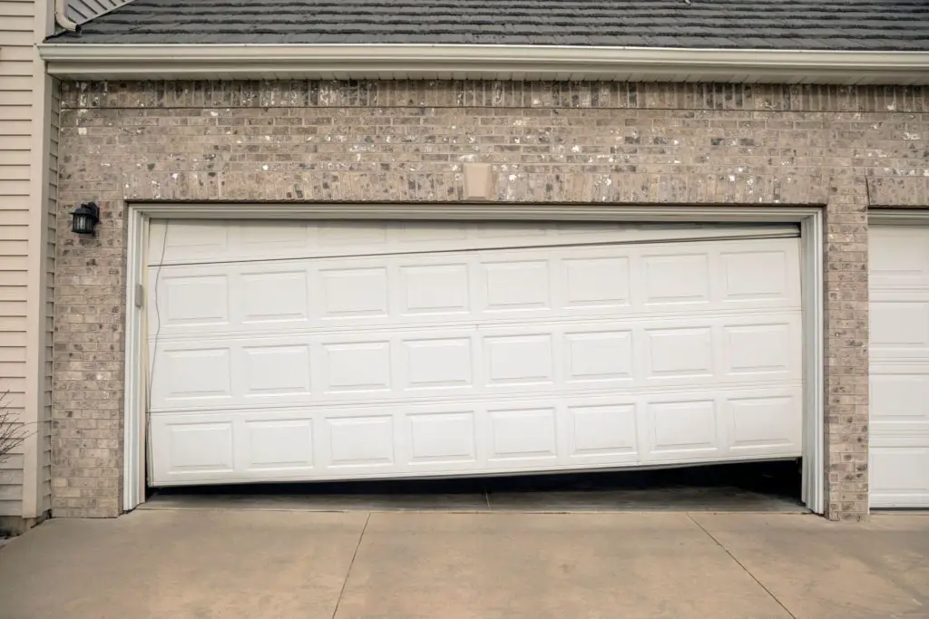 sagging garage door