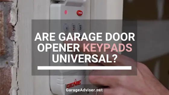are garage door opener keypads universal